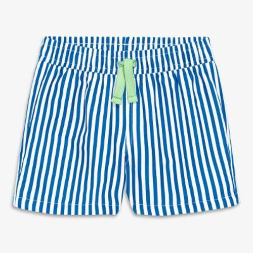 Primary Baby Swim Trunk In Stripe In Blueberry White Vertical Stripe Size 3-6