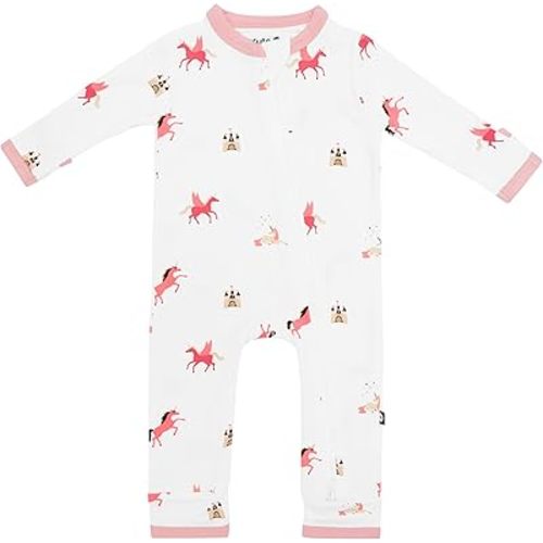 KYTE BABY Unisex Rayon Made From Bamboo Zippered Rompers 0-24 Months