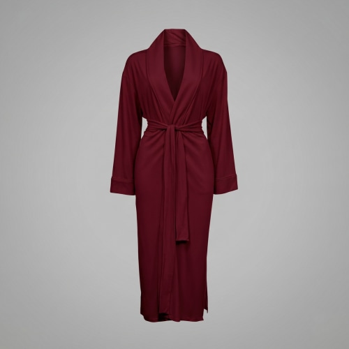Cloud Lounge Robe with Soft Brushed Jersey Fabric and Adjustable Waist - Comfortable Maternity Lounge Robe – By Kate Olivia
