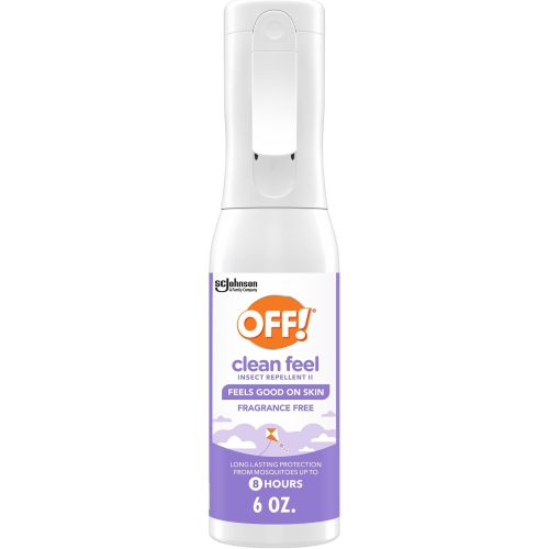 Off! Clean Feel Insect Repellent Misting Spray, Fragrance-Free Picaridin Bug Spray for Lasting DEET-Free Protection from Mosquitoes and Ticks, 6 oz