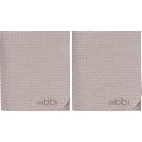 Ubbi On-The-Go Diaper Changing Baby Mat, Soft and Comfortable Diaper Bag Accessory Must Have for Newborns, Easy to Clean, Portable Folding Pad, Baby Traveling Accessories, Taupe (Pack of 2)