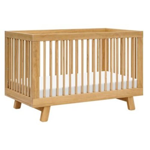 Babyletto Hudson 3-in-1 Convertible Crib with Toddler Bed Conversion Kit - Honey