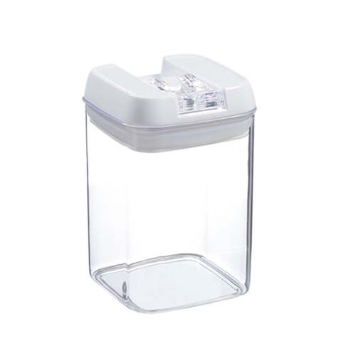 Airtight Food Storage Container Set with Easy Lock Lid, Transplastic Kitchen Jars for Dry Goods, 4 Sizes 500ml to 1900ml