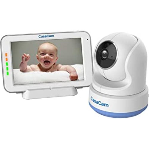 CasaCam CozyCam BM200 Video Baby Monitor with 5" Touchscreen and HD Pan & Tilt Camera, Two Way Audio, Lullabies, Nightlight, Automatic Night Vision and Temperature Monitoring Capability