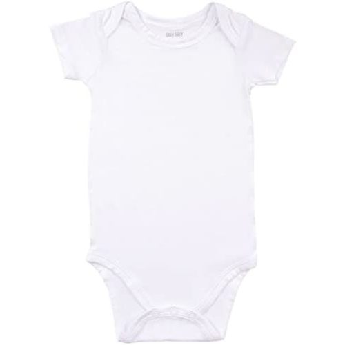 GUISBY Baby Short Sleeve Bodysuits, Rayon Summer Newborn Infant Boys Girls 0-24 Months