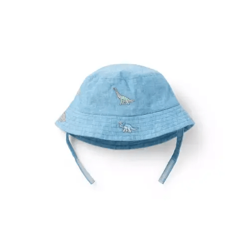 Baby Button Blue Dinosaur Baby Dinosaur Bucket Hat by Janie and Jack