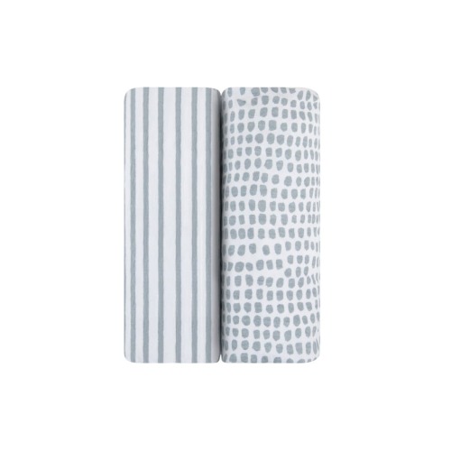 Baby Fitted Waterproof Crib Sheet Set 2 Pack