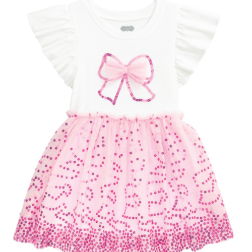 Pink Bow Sequin Tutu Dress for Toddler Girls 2T–3T | Mud Pie