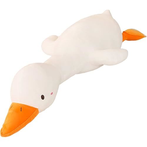 kewo Duck Plush Pillow Stuffed Animal Toy, Cute Giant Goose Plush Duck Stuffed Animal,Super Soft Hugging Pillow for Kids Bedding (White,25.5 in)…