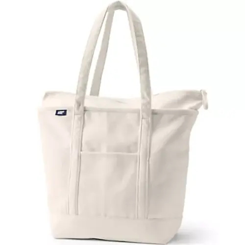Medium 5 Pocket Open Top Canvas Tote Bag | Lands' End