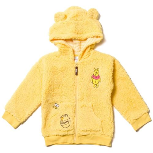 Disney Winnie the Pooh Newborn Baby Boys Zip Up Hoodie Yellow 0-3 Months