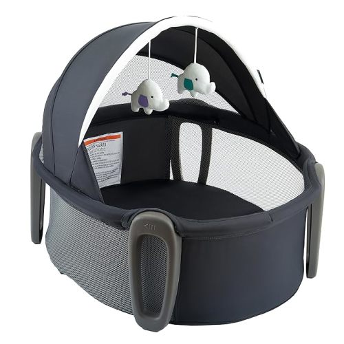 Pamo babe Portable Bassinet and Play Space Baby Dome Travel Crib for Newborn