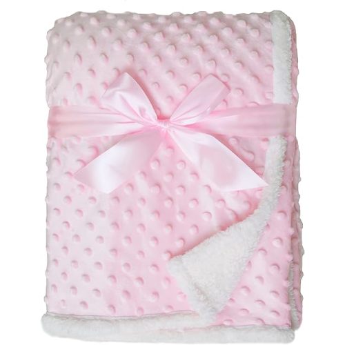 American Baby Company Heavenly Soft Chenille Sherpa Toddler Blanket (36" x 48"), Warm and Cozy, Pink, for Boys and Girls, Versatile for Nap Time, Preschool and Travel