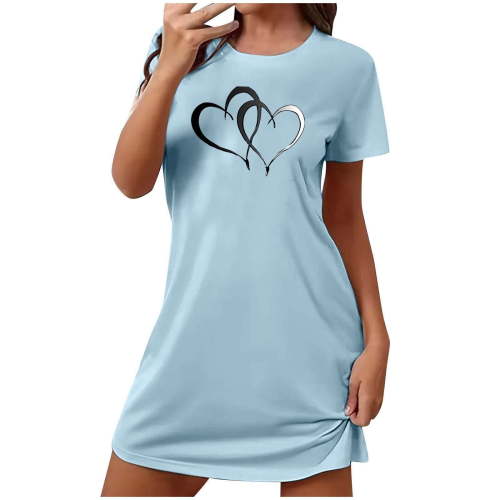 Hanen Women's Nightgown Cute Print Sleep Shirts Soft Nightshirt Lightweight Pajamas Dress Nightgowns for Women S-XXL