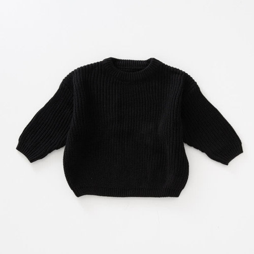 Baby Knitted Solid Color Casual Sweater