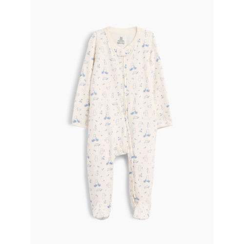 Baby Waffle Stripe Footed One-Piece