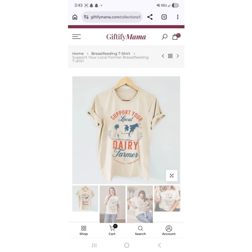 Support Your Local Farmer Breastfeeding T-shirt