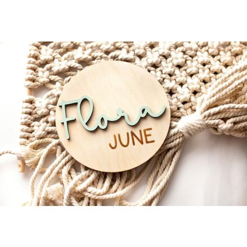 Personalized Wooden Baby Announcement Sign Birth Name - Etsy