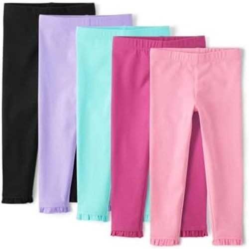 The Children's Place and Toddler Assorted Solid Leggings, Multipacks