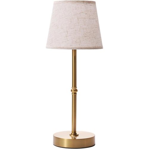 Cordless Rechargeable LED Table Lamp, 6000mAh Battery, Soft Warm Light, Dimmable & Touch Control, Bedside & Dining Night Light, Portable Cozy Ambient Lamp，Gold