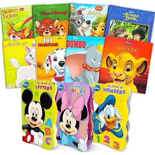 11 Book Set Disney Mickey Mouse Bedtime Stories Bundle for Toddlers 1-3 Kids 3-5 | Bulk Disney Storybook Collection for Young Readers