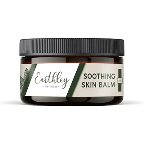 Earthley Wellness Soothing Skin Balm, Natural Moisturizing Cream for Dry, Flaky, Itchy Skin, Calendula & Mango Butter, Family-Safe Formula, 4 oz