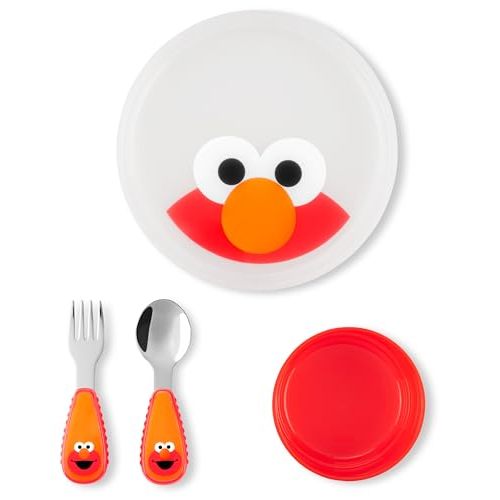Skip Hop x Sesame Street Toddler Feeding 4-Piece Mealtime Set, Elmo