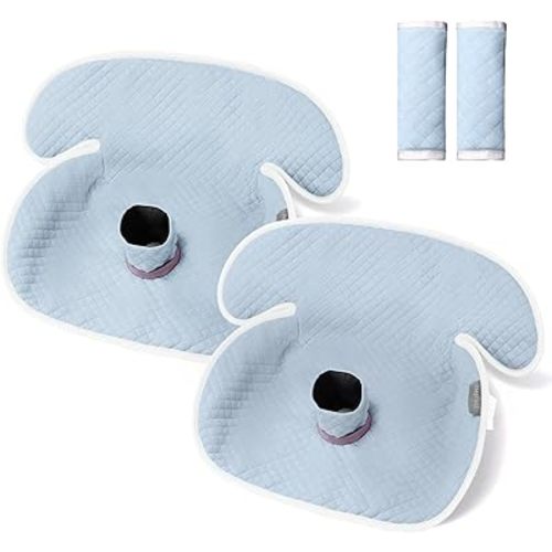 2 Pack Baby Potty Training Car Seat Protector, Waterproof Car Seat Liner for Potty Training Toilet, Baby Infant Toddler Piddle Pad Fits for Carseat, Stroller, Highchair - 2 Pack, Light Blue