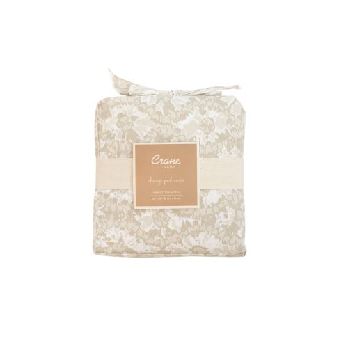 Willow Quilted Changing Pad Cover (Neutral Batik) | Crane Baby