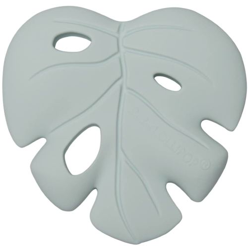 Loulou Lollipop Silicone Teether for Teething Baby Boy and Girl - Monstera Mint