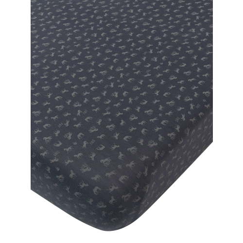Modern Moments by Gerber Baby Neutral Super Soft Fitted Crib Sheet, Gray Western, One Size