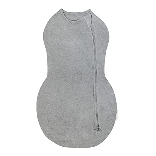 Happiest Baby Sleepea Comforter Swaddle - 100% Organic Cotton Baby Swaddle Blanket - Doctor Designed Promotes Healthy Hip Development (Graphite, Small)