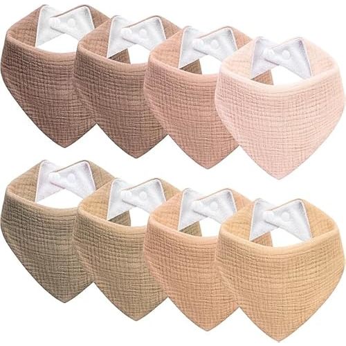 Muslin Baby Bibs Baby Drool Bandana Bibs for Baby Girls Boys Infant Newborn Toddler Drooling and Teething