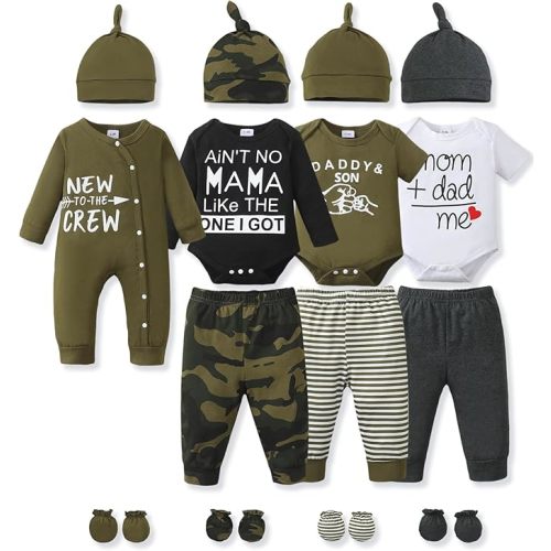 Preemie Newborn Baby Boy Clothes Infant Clothing Romper Pant Outfits Set Layette Essentials 19 Pieces 0 3 6 12 Months