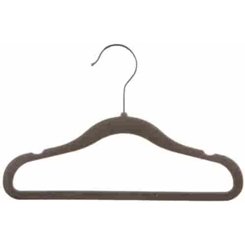 Amazon Basics Kids Velvet, Non-Slip Clothes Hangers, Gray - Pack of 50