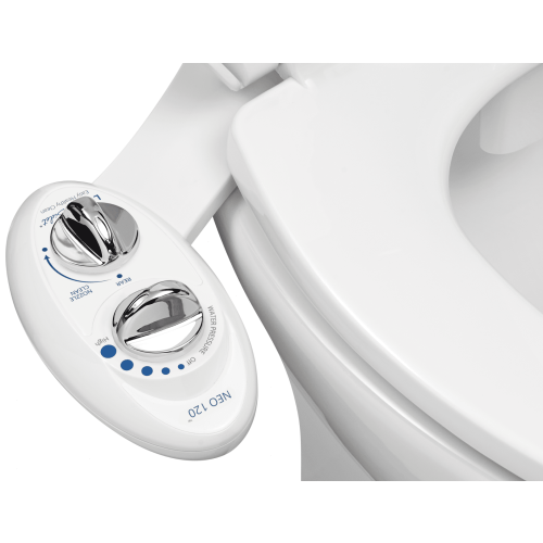 LUXE Bidet Neo 120 Luxury Fresh Water Self-Cleaning Non-Electric Bidet Attachment, White