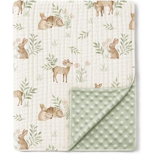 Konssy Soft Muslin Baby Blanket for Unisex Boys & Girls, 30 x 40 Inch