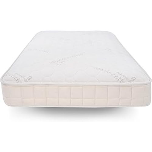 Naturepedic 2-in-1 Organic Kids Mattress with 546 microcoils + 364 Support coils - Full Mattress with Quilted Top and Waterproof Layer - Firm for Kids