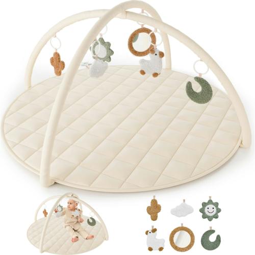 Beautiful Baby Play Gym - Soft Cotton Mat with 6 Cute Toys Creates The – Maisonette
