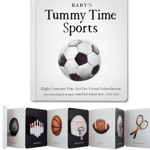 Baby's Tummy Time Sports: High-Contrast Fine Art for Visual Stimulation (Tabitha Paige Children's Book Series)