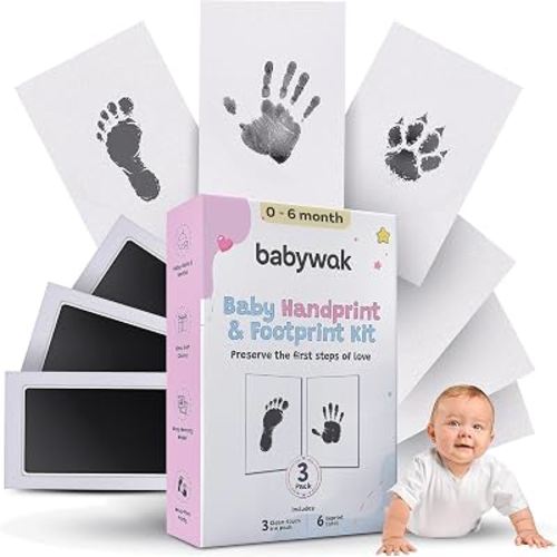 Baby Hand and Footprint Kit – Inkless Clean Touch, Non-Toxic for Newborn Skin, Keepsake for Boy or Girl, Inkless Footprint Kit for Babies, Dogs & Cats
