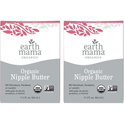 Earth Mama Organic Nipple Butter for Breastfeeding and Dry Skin, 60 ml (2-pack)