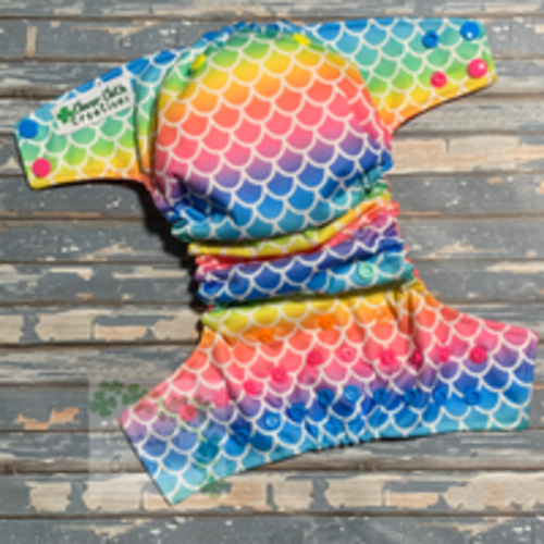 Mermaid Scales Cloth Diaper - Made to Order – Clover Cloth Creations