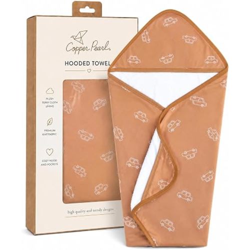Copper Pearl Cooper Premium Knit Hooded Bath Towel