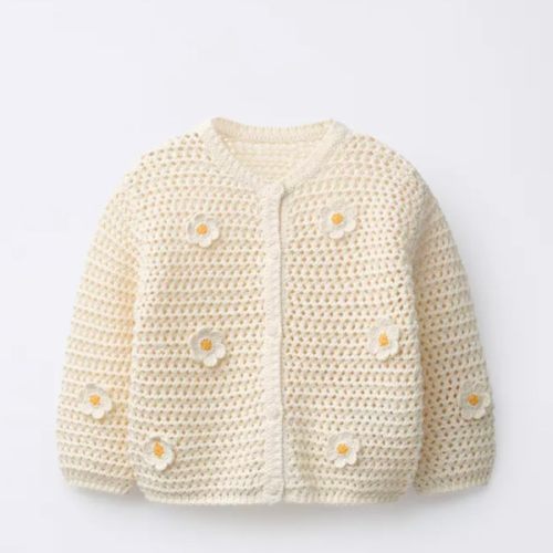 CROCHET DAISY CARDIGAN - Ecru | ZARA United States