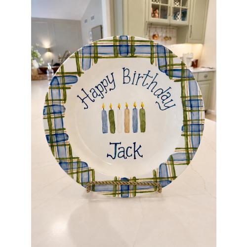 Hand-Painted Personalized Birthday Plate