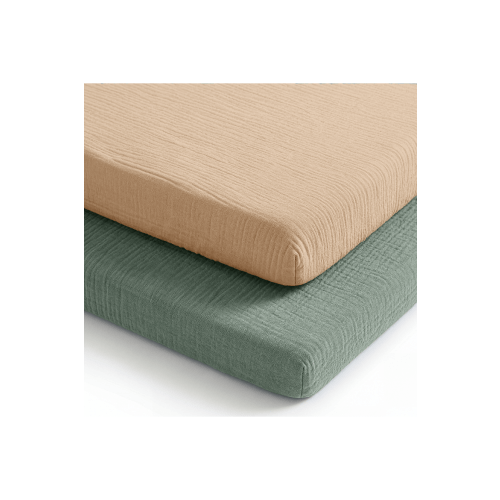 Muslin Cotton Bassinet Sheets, 2 Pack