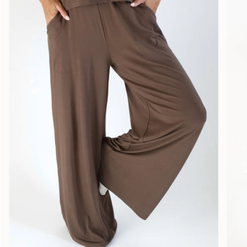 Bamboo Women's Wide Leg Pant in Espresso – Kyte Living