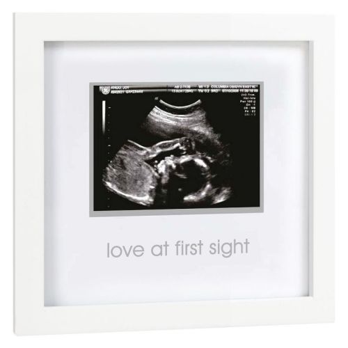 Pearhead Picture Frame - Love at First Sight 3"x4": White MDF Composite, Rectangle, Glass Glazing