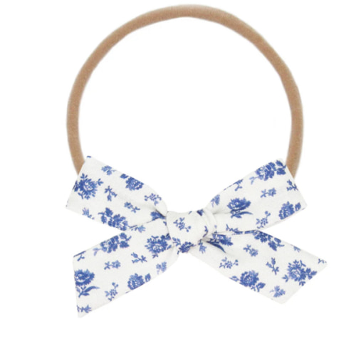 Classic Bow - Forget Me Not Floral Petite Headband